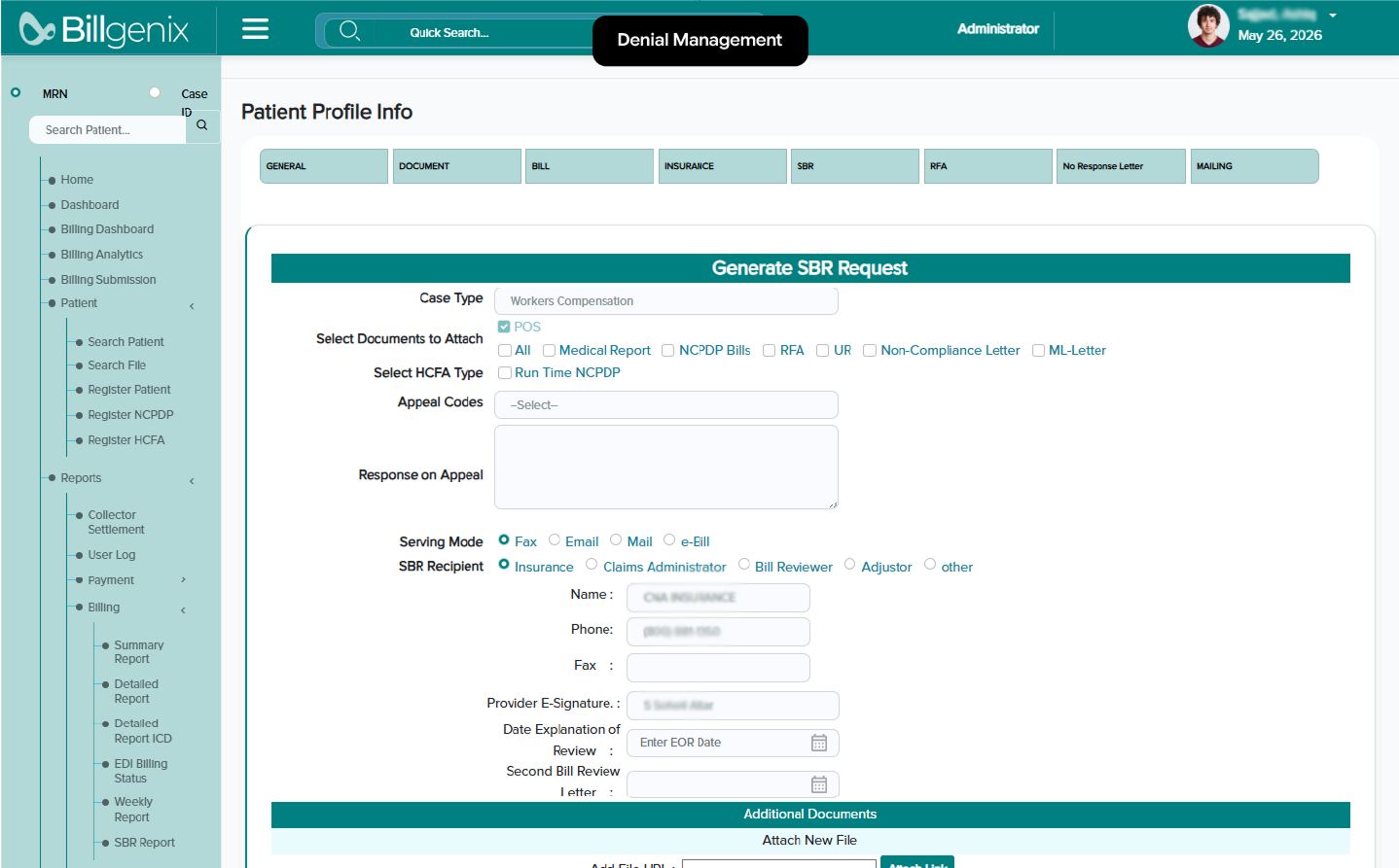 Billgenix application screen 3