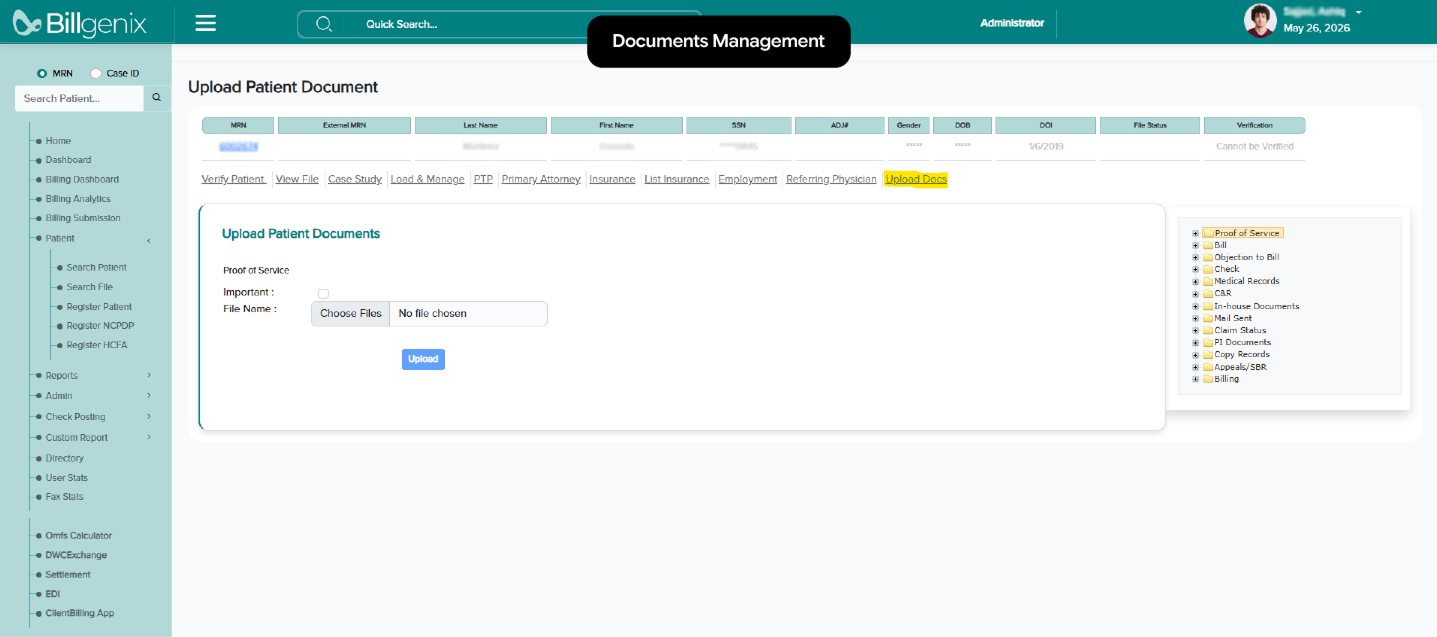 Billgenix application screen 5