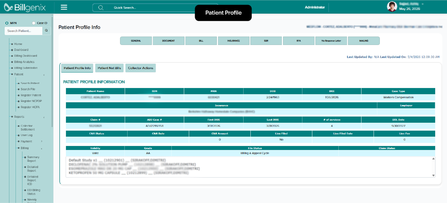 Billgenix application screen 7