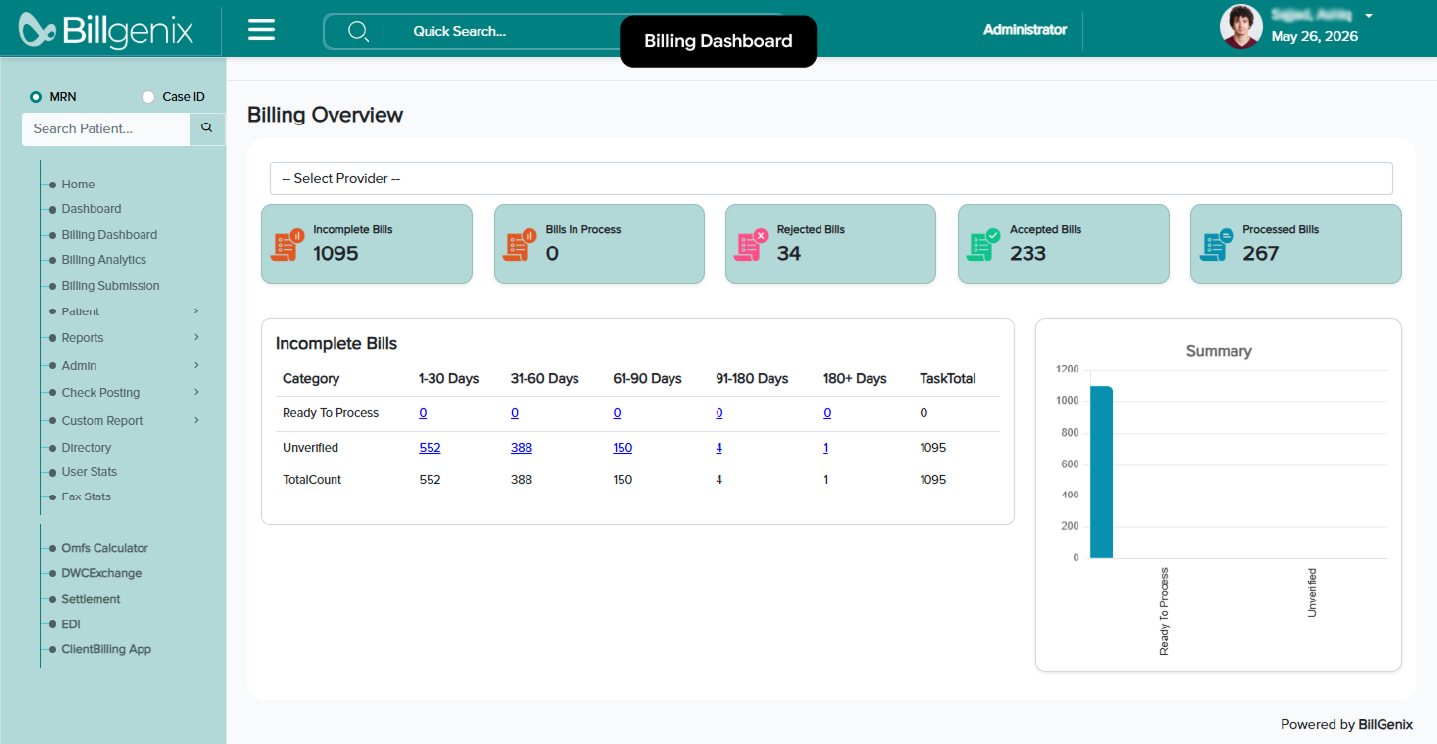 Billgenix application screen 8